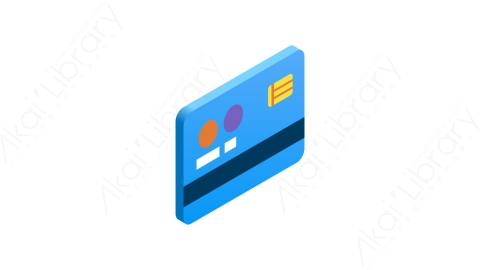图片素材-040借记卡 debit cardMG等距立体卡通快递货物配送交付元素图标