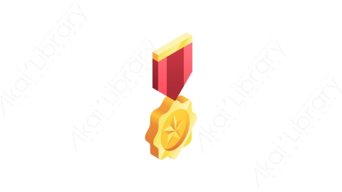 图片素材-040金牌gold medalMG等距立体卡通奖章徽章奖杯元素图标