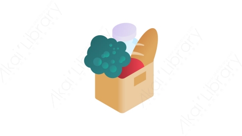 图片素材-047杂货 groceriesMG等距立体卡通快递货物配送交付元素图标
