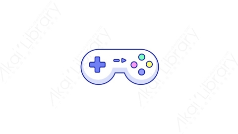 AE模板-MG扁平娱乐元素图标Game游戏机柄