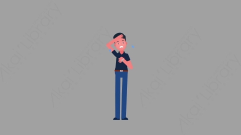 AE模板-MG扁平人物角色动作Crying哭泣难过