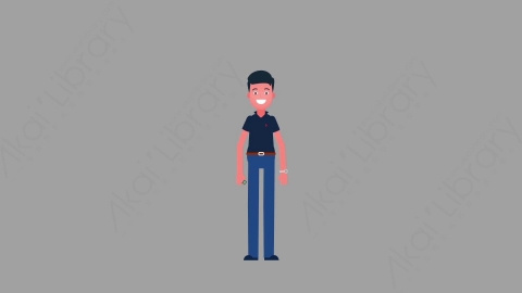 AE模板-MG扁平人物角色动作Tiny_Thing展示东西