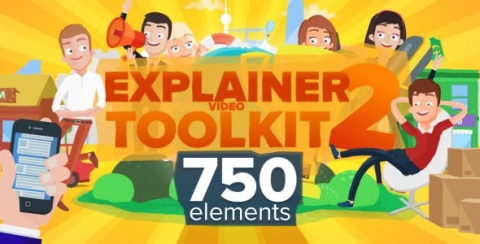 AE模板-MG扁平卡通解说场景图标角色元素工具包Explainer_Video_Toolkit_2