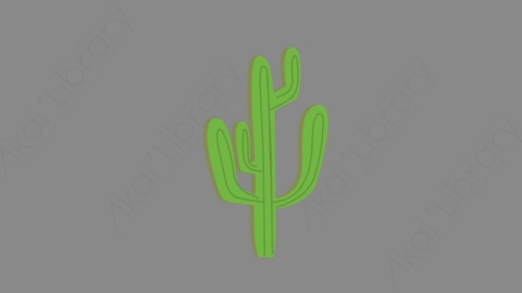 AE模板-MG扁平元素图标Cactus仙人掌
