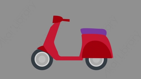 AE模板-MG扁平元素图标Scooter摩托车