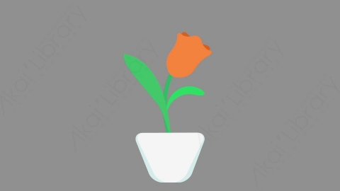 AE模板-MG扁平元素图标Vase_and_Flower盆栽