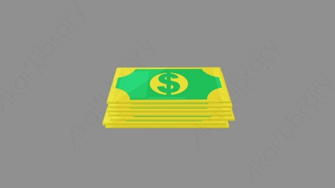 AE模板-MG扁平元素图标Banknotes_Stack_1纸币