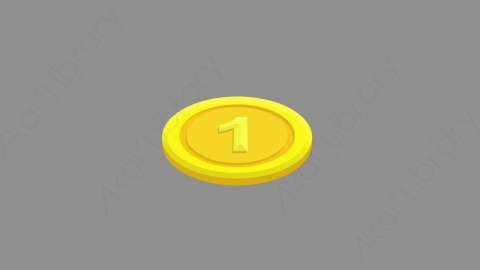 AE模板-MG扁平元素图标Coin_Side_2金币硬币