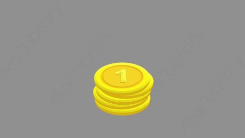 AE模板-MG扁平元素图标Coin_Stack_1金币硬币