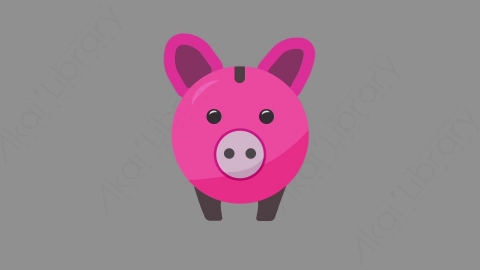 AE模板-MG扁平元素图标Pig小猪存钱罐