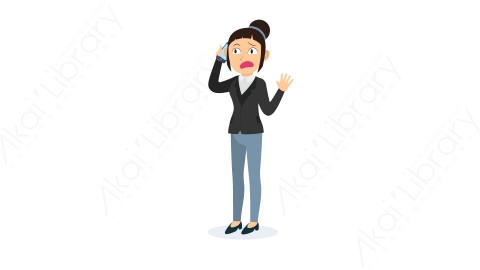 图片素材-女商人做不同的动作-3