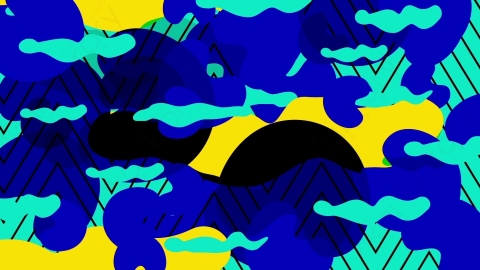 AE模板-时尚元素混合随机图形背景Pattern_08