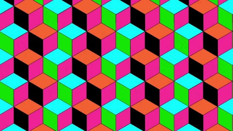 AE模板-时尚元素混合随机图形背景Pattern_20