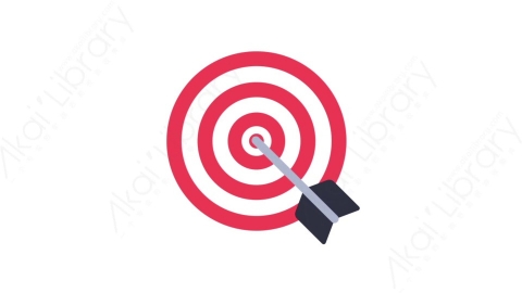 AE模板-MG扁平办公商务元素图标Arrow target靶子