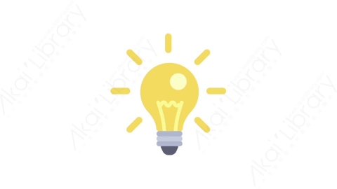AE模板-MG扁平办公商务元素图标Idea bulb灯泡想法主意