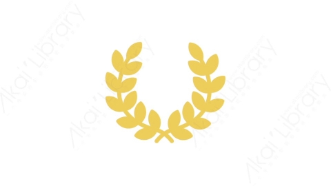 AE模板-MG扁平办公商务元素图标Laurel wreath麦穗徽章