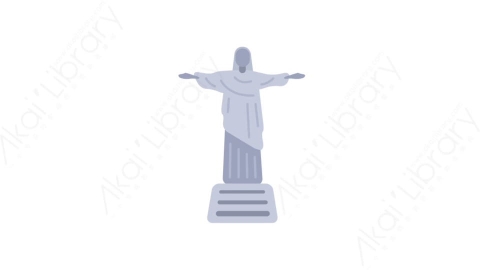 AE模板-MG扁平城市建筑元素图标Corcovado科尔科瓦多