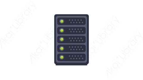 AE模板-MG扁平电子设备元素图标Network server网络服务器