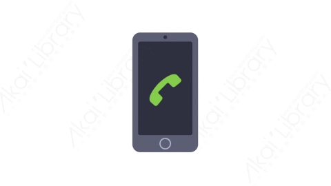 AE模板-MG扁平电子设备元素图标Phone call手机来电显示