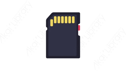 AE模板-MG扁平电子设备元素图标Sd card内存卡存储卡