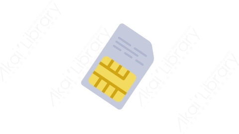 AE模板-MG扁平电子设备元素图标Sim card手机卡