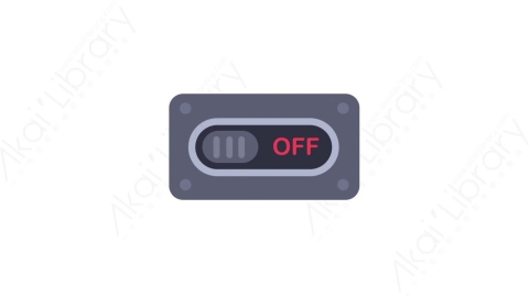AE模板-MG扁平电子设备元素图标Switch button (off)关闭开关按钮