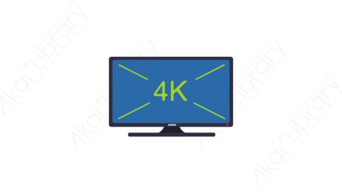 AE模板-MG扁平电子设备元素图标TV 4K电视