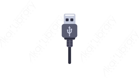 AE模板-MG扁平电子设备元素图标Usb plug数据线