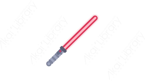 AE模板-MG扁平儿童玩具元素图标Lightsaber光剑