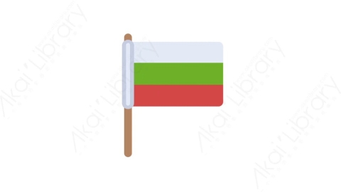 AE模板-MG扁平国家旗帜元素图标Bulgaria flag保加利亚国旗