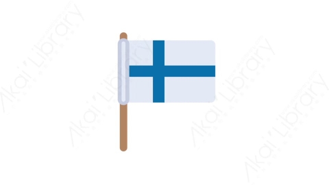 AE模板-MG扁平国家旗帜元素图标Finland flag芬兰国旗