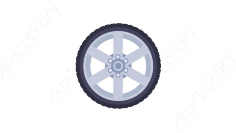 AE模板-MG扁平交通工具元素图标Car wheel轮胎