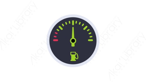 AE模板-MG扁平交通工具元素图标Fuel gauge燃油表