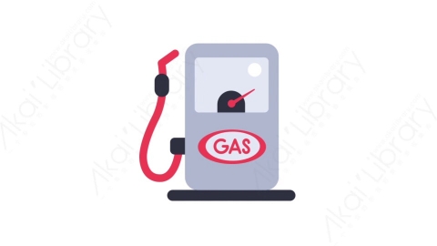 AE模板-MG扁平交通工具元素图标Gas pump加油站