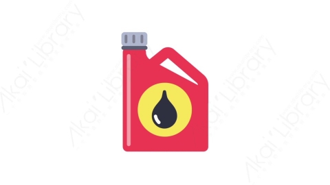AE模板-MG扁平交通工具元素图标Oil can油壶