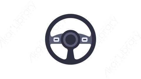 AE模板-MG扁平交通工具元素图标Steering wheel方向盘