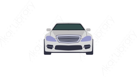 AE模板-MG扁平交通工具元素图标Luxury car front view (two)轿车正面