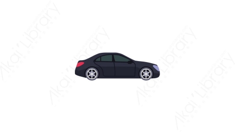 AE模板-MG扁平交通工具元素图标Luxury car side view (one)豪华轿车侧面