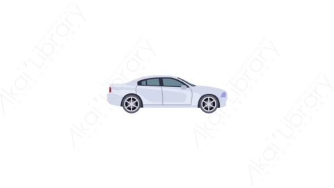 AE模板-MG扁平交通工具元素图标Normal car side view (one)普通轿车侧面