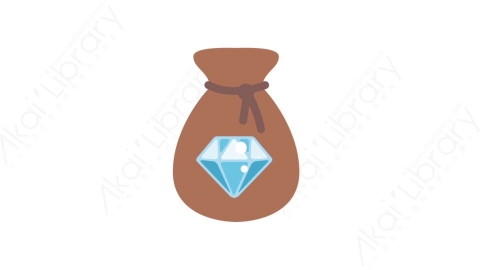 AE模板-MG扁平金融商务办公元素图标Bag of diamonds (two)背包里的钻石-2