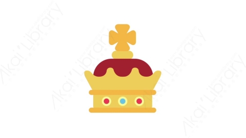 AE模板-MG扁平金融商务办公元素图标Crown (two)皇冠王冠-2