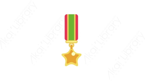 AE模板-MG扁平军事武器元素图标Star medal徽章奖章