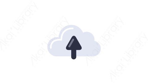 AE模板-MG扁平科技网络元素图标Cloud download上传网页
