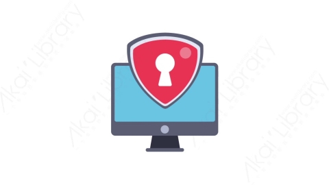 AE模板-MG扁平科技网络元素图标Computer security电脑安全