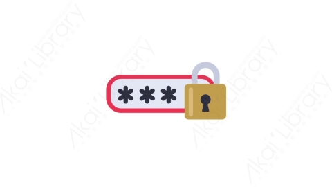 AE模板-MG扁平科技网络元素图标Password密码