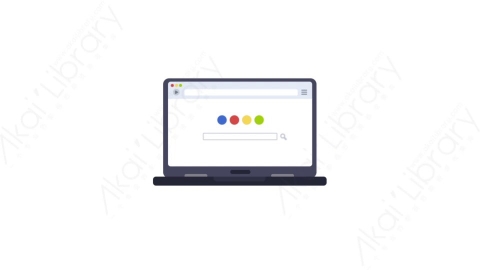 AE模板-MG扁平科技网络元素图标Search page computer laptop搜索页电脑笔记本