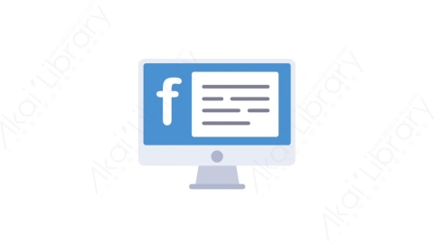 AE模板-MG扁平科技网络元素图标Social network web page desktop computer社交网络网页台式计算机