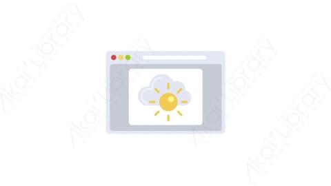 AE模板-MG扁平科技网络元素图标Weather web page天气网页