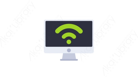 AE模板-MG扁平科技网络元素图标Wifi computer电脑