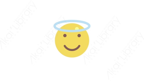 AE模板-MG扁平科技网络元素图标Emoticon (angel)表情符号天使